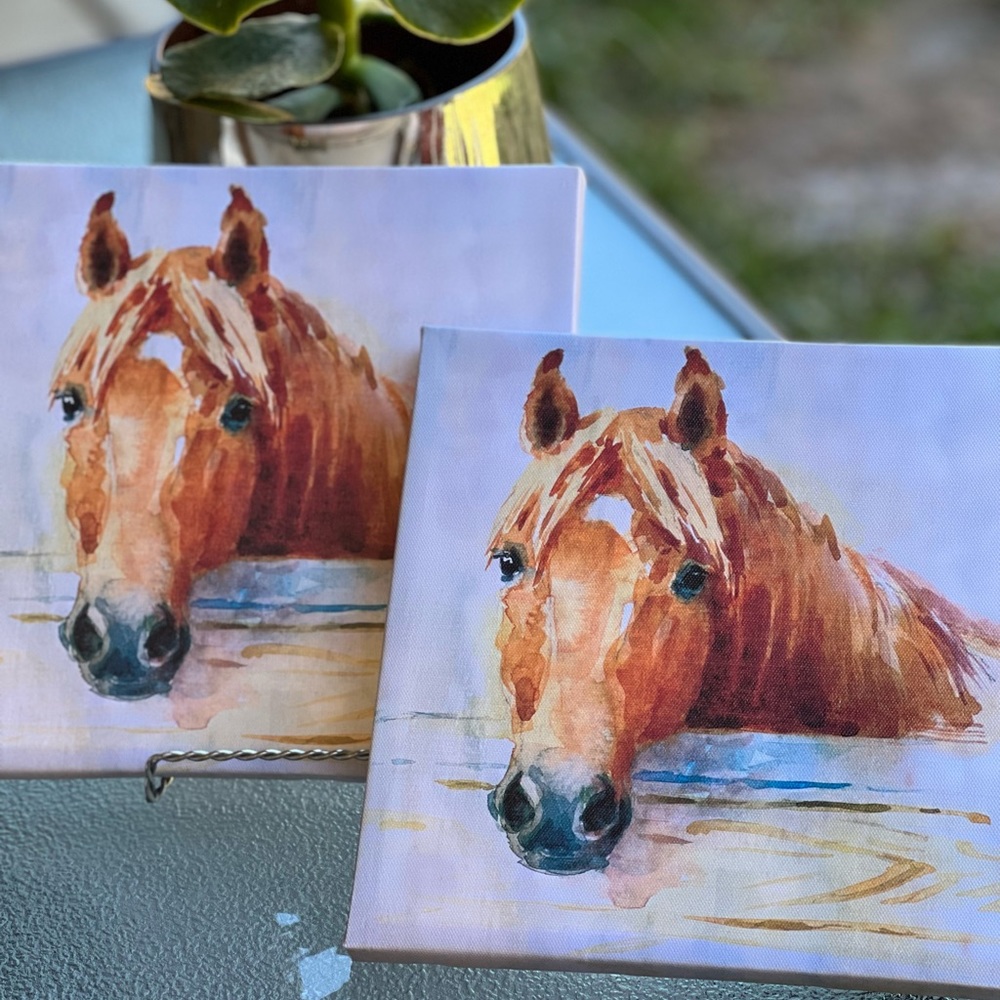 Horse hanging print